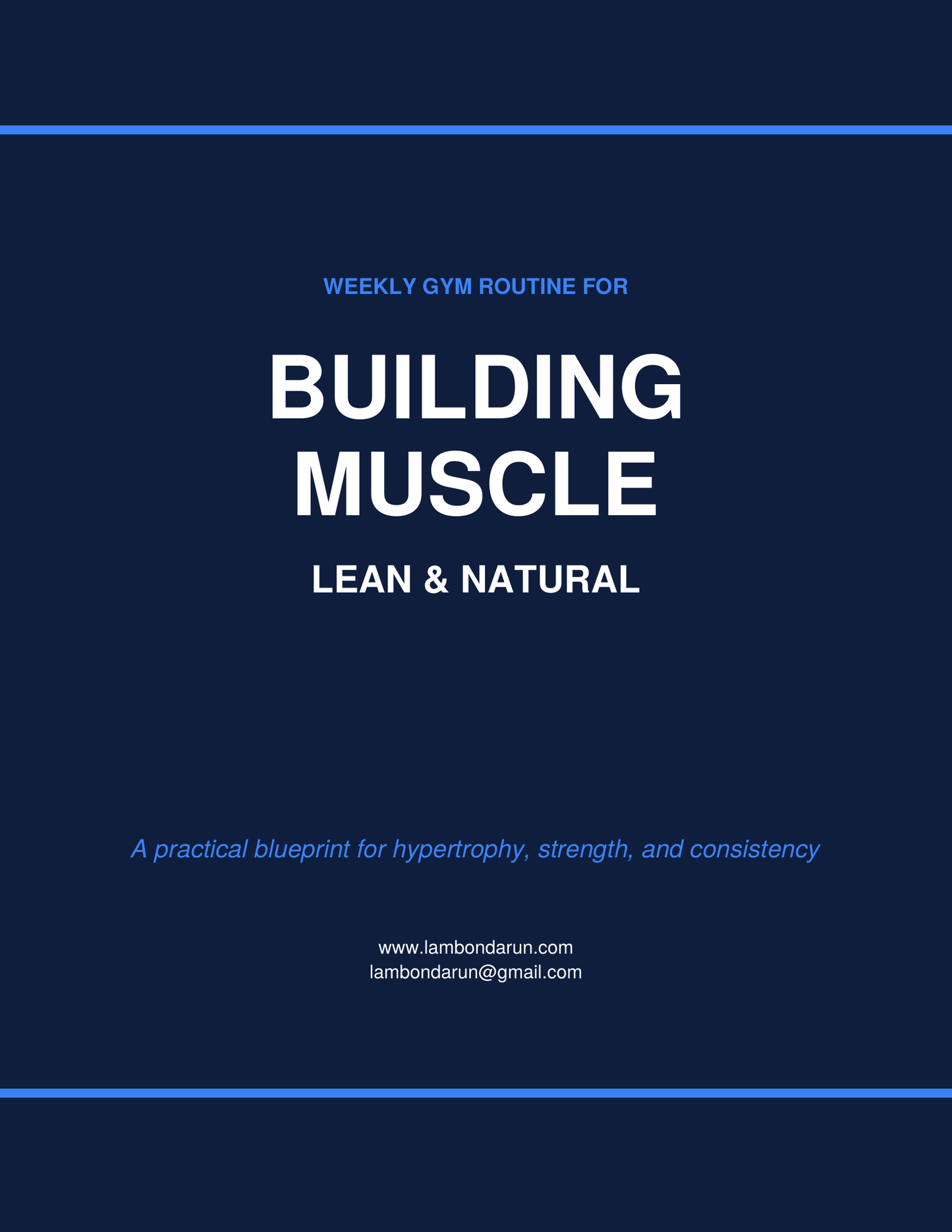 BUILDING MUSCLE LEAN & NATURAL